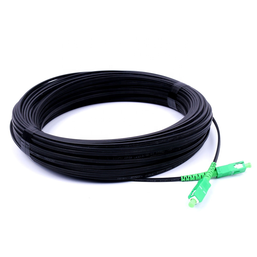 Self Supported Preterminated FTTH SC APC/ UPC Drop Fiber Patch Cord